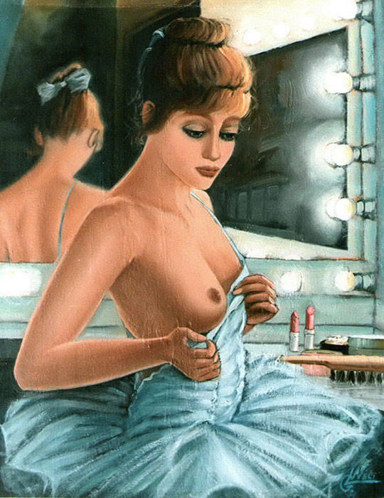 Allo specchio - Olio su tela cm 40x50