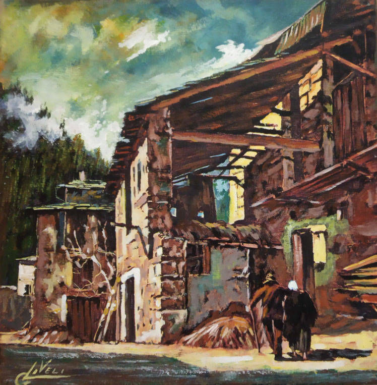 Cascina - Olio cm 18x18