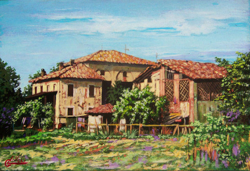Cascina brianzola - olio cm 18x24