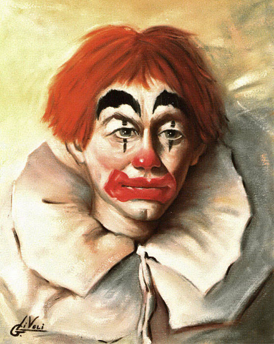 Clown - Olio su tela cm 40x50