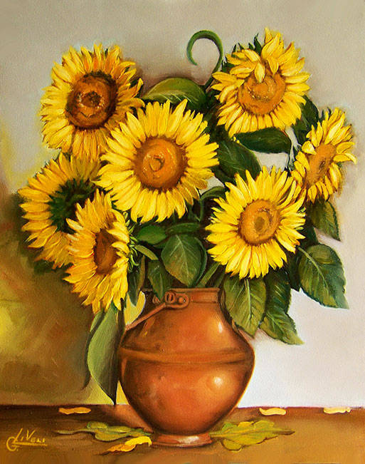 Girasoli - Olio su Tela cm 70x100