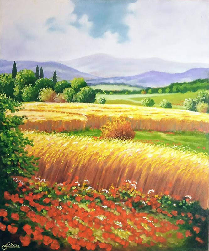 Campo di grano cm 50x60