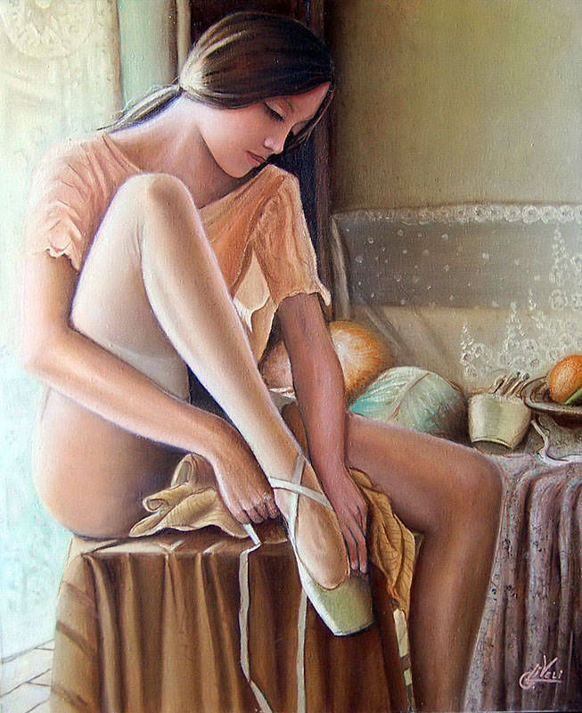 Ballerina Olio su tela cm 50x60