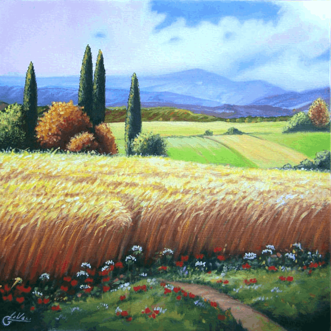 Paesaggio brianzolo - Olio su tela 80x100