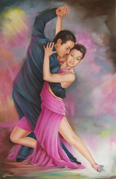 Passi di tango - Olio su tela cm 60x80