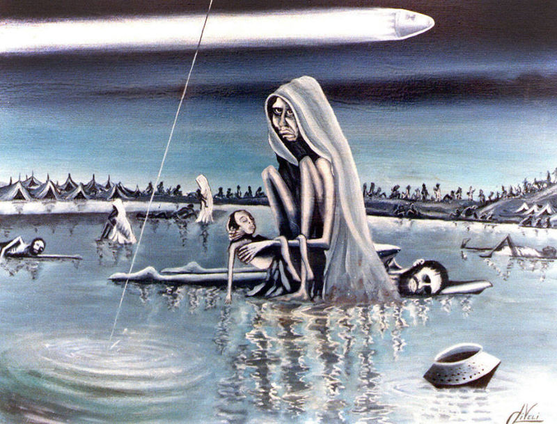 Riflessione di progresso - Olio su tela cm 50x40